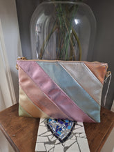 Load image into Gallery viewer, Metallic Rainbow Clutch &amp; Shoulder Bag
