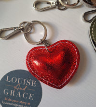 Load image into Gallery viewer, Leather Heart Keyrings -Available in more colours
