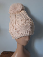 Load image into Gallery viewer, Cable Knit Bobble Hat - Available in more colours.
