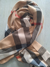 Load image into Gallery viewer, Camel Tartan Scarf

