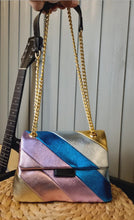 Load image into Gallery viewer, Metallic Striped Crossbody Bag
