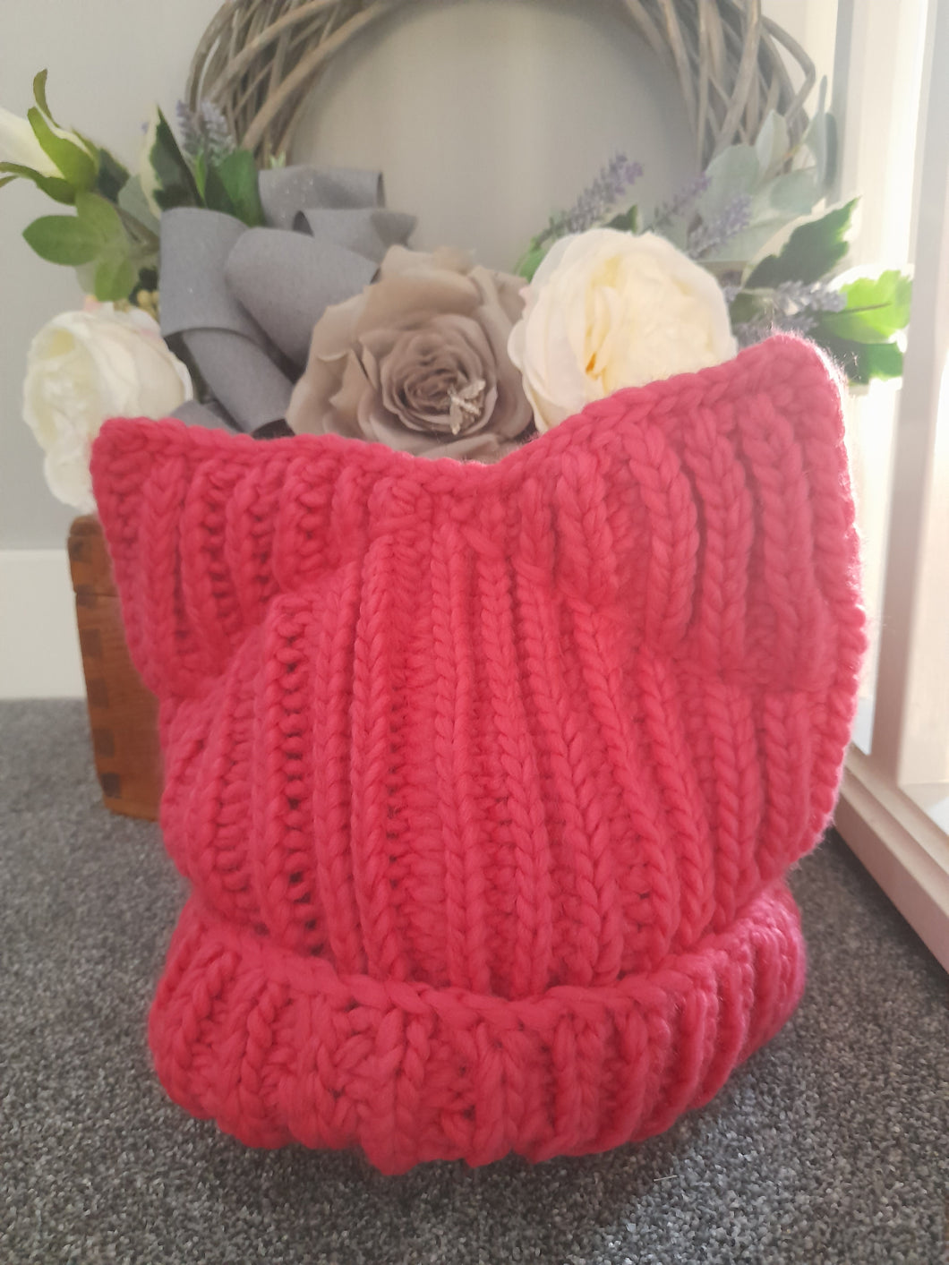 Cable Knit Cat Ear Beanie - Available in more colours