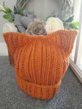 Load image into Gallery viewer, Cable Knit Cat Ear Beanie - Available in more colours
