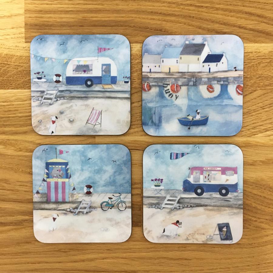 Set of 4 Coasters - Available in more designs - By Louise O'Hara